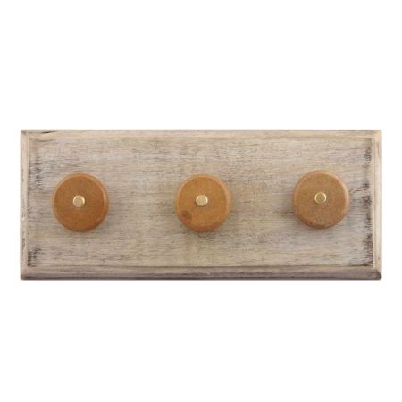 Brown Stone Flat Wooden Hook